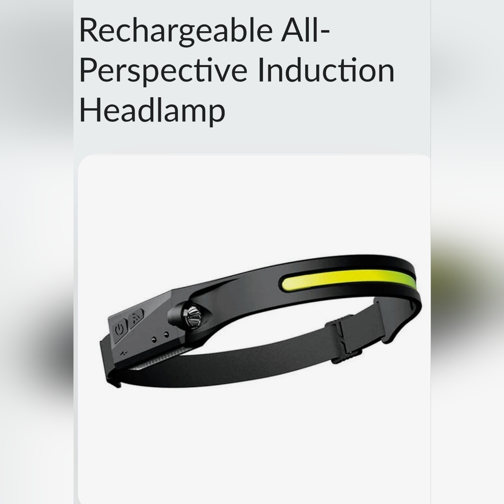 ** SOLD**LED Induction Headlamp with Yellow Accent